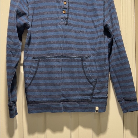 Lucky Brand Navy and Light Blue Striped Shirt - Picture 1 of 3